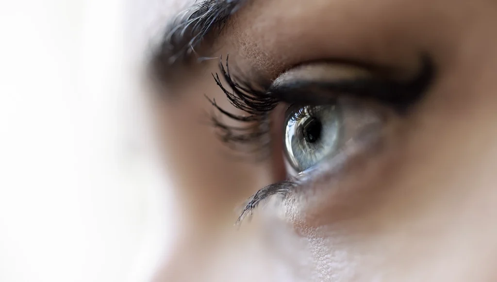 Closeup of an eye of a woman